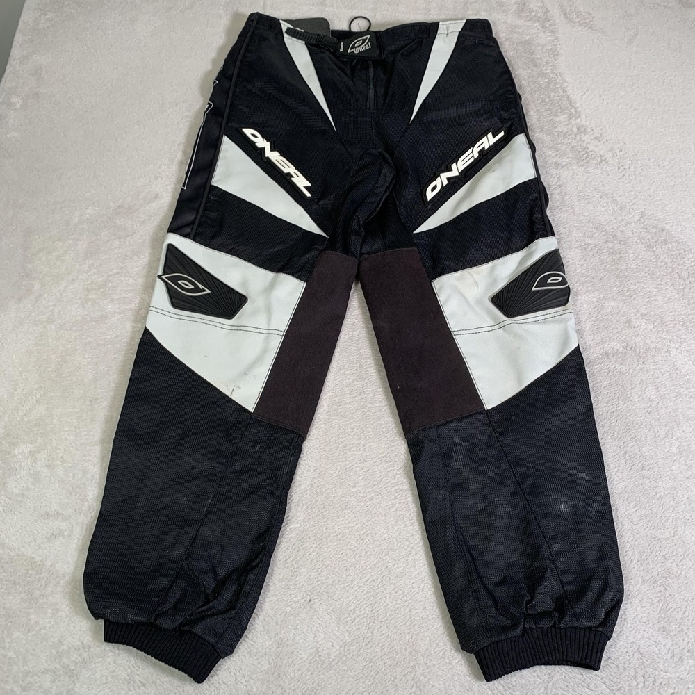 O'Neal Elements Pants Mens 34 Black White Waterproof Motocross Rain MX Racing